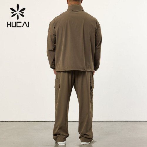 HUCAI OEM Drawstring  Multiple Pockets Mens Jogger Pants Custom Activewear Manufacturer