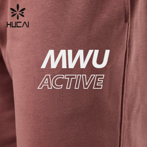 HUCAI OEM Drawstring Premium Quality Fabric Mens Sweatpants Custom Activewear Manufacturer