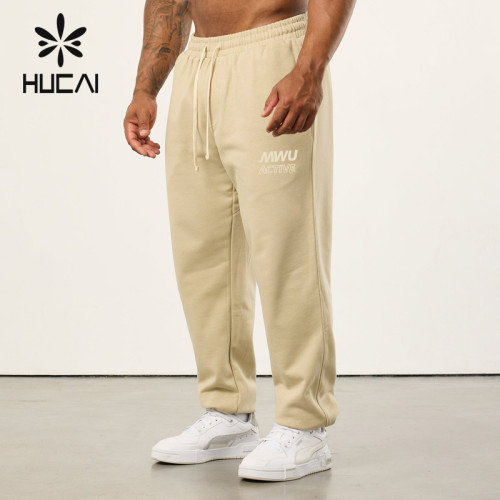 HUCAI OEM Drawstring Premium Quality Fabric Mens Sweatpants Custom Activewear Manufacturer