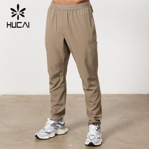 HUCAI OEM Custom Jogger pants Quick Drying Fabric Mens Running  Activewear Manufacturer