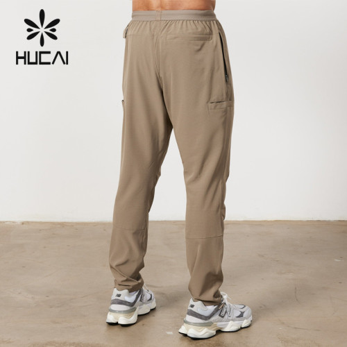 HUCAI OEM Custom Jogger pants Quick Drying Fabric Mens Running  Activewear Manufacturer