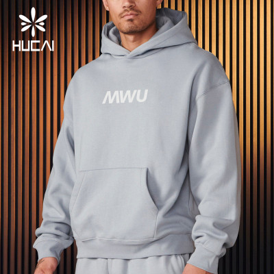 HUCAI ODM/OEM Hoodies For Men Drop Shoulder Kangaroo Pocket Comfortable Mens Athletic Jackets Activewear Manufacturer