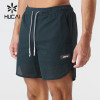 HUCAI ODM Mens Gym Shorts Mesh 2 in1 Polyester nylon Two Layers Custom Activewear Manufacturers