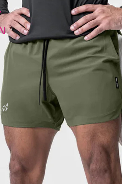 HUCAI OEM Mens Sports Shorts Athletic split Hem Nylon spandex Custom Activewear Manufacturers