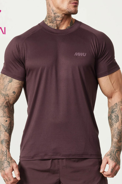 HUCAI OEM men's Fitness T-Shirts polyester spandex Lightweight material activewear Manufacturer