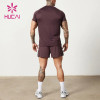 HUCAI OEM men's Fitness T-Shirts polyester spandex Lightweight material activewear Manufacturer