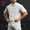 HUCAI OEM men's Fitness T-Shirts 95% Cotton Spandex Crew Neck Activewear Manufacturer