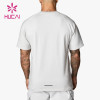 HUCAI OEM men's Fitness T-Shirts 95% Cotton Spandex Crew Neck Activewear Manufacturer