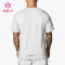 HUCAI OEM men's Fitness T-Shirts 95% Cotton Spandex Crew Neck Activewear Manufacturer