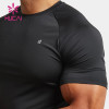 HUCAI OEM Muscle Training Top Gym T Shirt For Men Quick Dry Fit Activewear Manufacturer