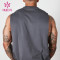 HUCAI OEM Gym Tank Tops loose fit cut off acid washed Fabric Activewear Manufacturer