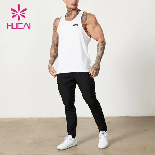 HUCAI OEM Mens Tank Tops Soft Cotton Racerback sports vest Activewear Manufacturer