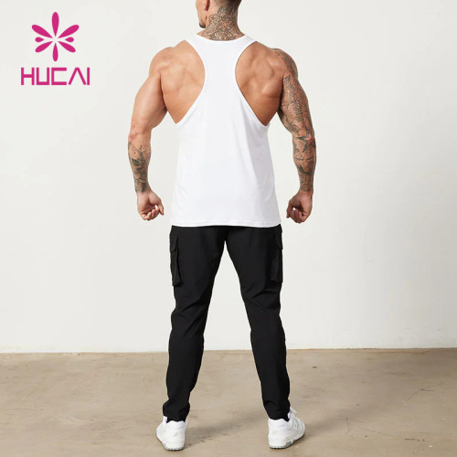 HUCAI OEM Mens Tank Tops Soft Cotton Racerback sports vest Activewear Manufacturer