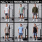 HUCAI OEM fitness shorts reverse nylon zipper polyamide fabric sportswear manufacturer