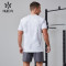 HUCAI OEM fitness short sleeved cotton polyester fabric digital printed sportswear manufacturer