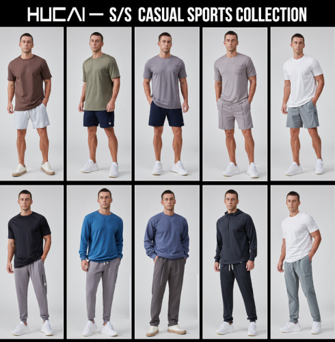 Hucai activewear 2025 Spring/Summer Men's Casual Sportswear Collection