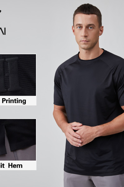 HUCAI OEM Fitness T-shirt Cooling Fabric Puff Printing Logo Athleisure Clothing manufacturer