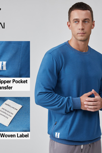 HUCAI OEM Men's gym Hoodie custom woven label light weight sports sweatshirt Manufacturer