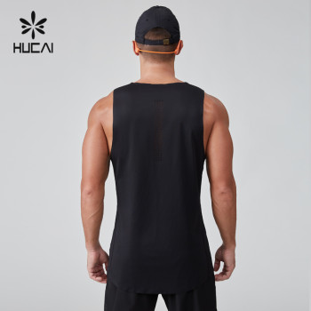 HUCAI Gym Wear Manufacturer OEM Dry Fit Lamination Laser Process Workout Training Tank Top