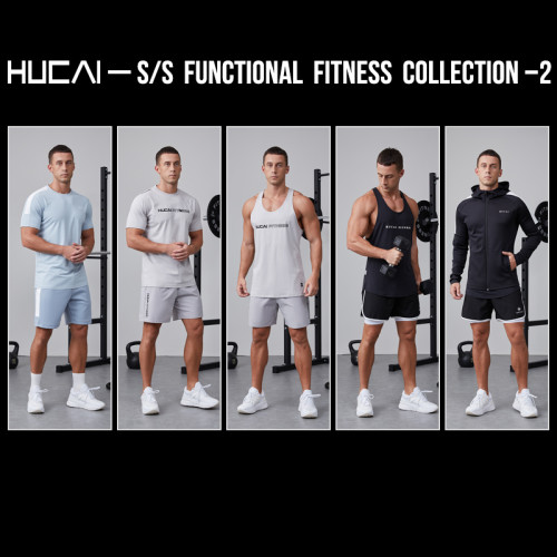 HUCAI Activewear Manufacturer|Custom Sports T Shirt Cotton Spandex Wicking Quick Dry Gym Wear