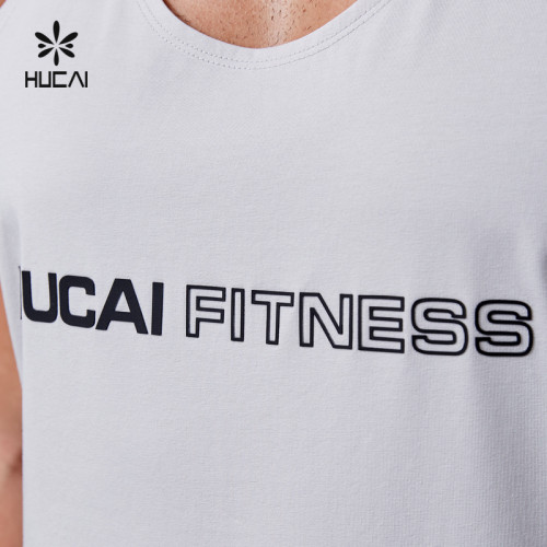 HUCAI Activewear Manufacturer|Custom Gym Tank Top Stringer Cotton Spandex Workout Training Wear