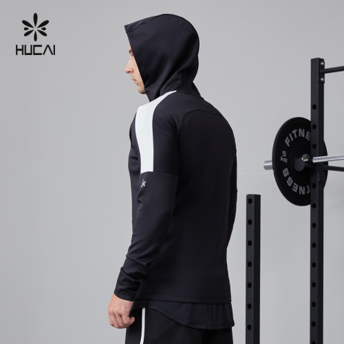 HUCAI Activewear Manufacturer|Custom Gym Hoodies Polyester Spandex Zip Up Workout Sportswear