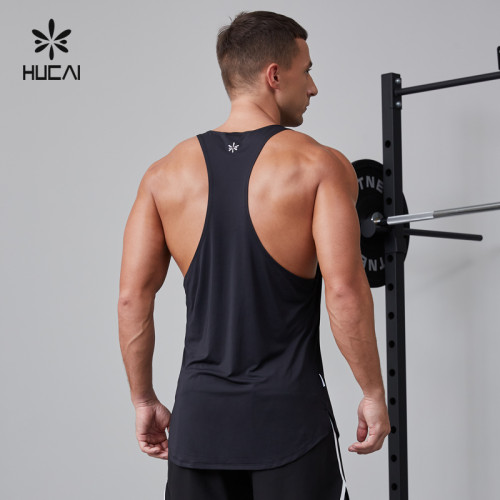 HUCAI Activewear Manufacturer|Custom Gym Tank Top Stringer polyester spandex Workout Wear