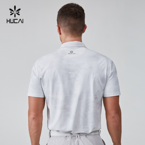 HUCAI Activewear Manufacturer| Custom Golf Polo Shirts Nylon Spandex Dry Fit Golf Suit