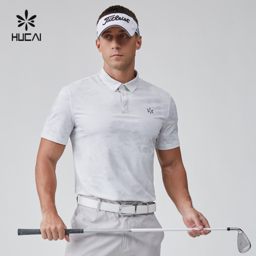 HUCAI Activewear Manufacturer| Custom Golf Polo Shirts Nylon Spandex Dry Fit Golf Suit