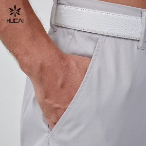 HUCAI Activewear Manufacturer| Custom Golf Pants 100% Polyester Embroidery Logo Golf Suit
