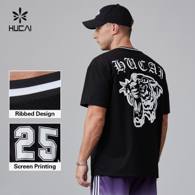 HUCAI Activewear Manufacturer| Custom Gym T Shirt Cotton Polyester Screen Printing Sportswear