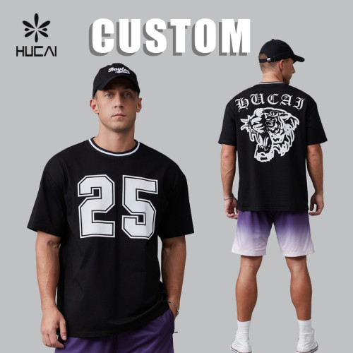 HUCAI Activewear Manufacturer| Custom Gym T Shirt Cotton Polyester Screen Printing Sportswear