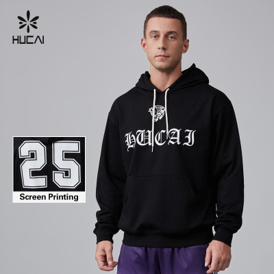 HUCAI Activewear Manufacturer| Custom Gym Hoodies Cotton Polyester Printing Trendy Men's Top