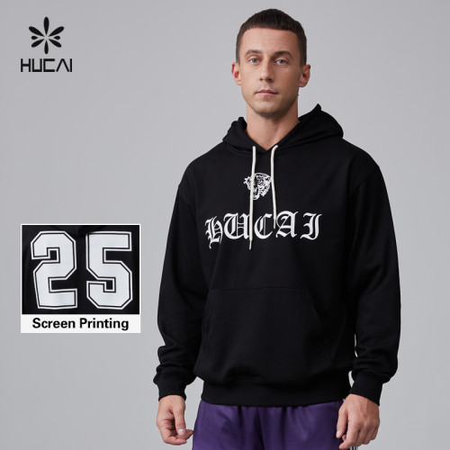 HUCAI Activewear Manufacturer| Custom Gym Hoodies Cotton Polyester Printing Trendy Men's Top