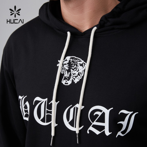 HUCAI Activewear Manufacturer| Custom Gym Hoodies Cotton Polyester Printing Trendy Men's Top