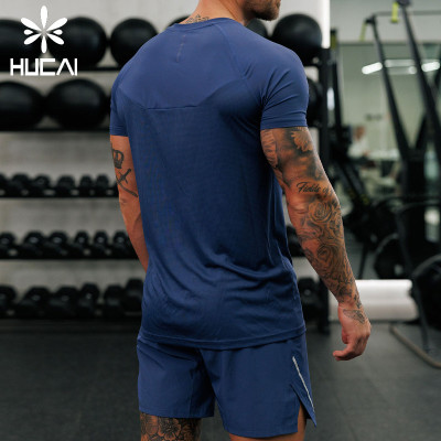 Hucai Sportswear Manufacturing Custom Lightweight Fast Drying Fabric Fitness Training T-shirt