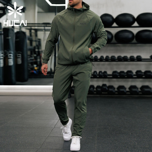 oem mens athletic wear custom manufacture hoodied style sports coat long sleeve