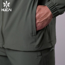 oem mens athletic wear custom manufacture hoodied style sports coat long sleeve