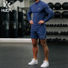 HUCAI Custom Sportswear Men's Sports Muscle Dry Compression Long Sleeved Sports Top