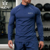 HUCAI Custom Sportswear Men's Sports Muscle Dry Compression Long Sleeved Sports Top
