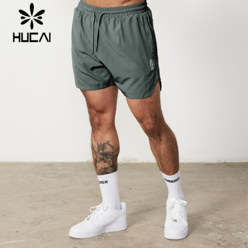 HUCAI OEM Men's Fitness Shorts Quick drying Lightweight Pulling Rope Waist Sportswear Supplier