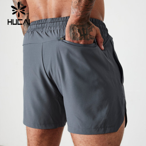 HUCAI OEM Men's Fitness Shorts Quick drying Lightweight Pulling Rope Waist Sportswear Supplier