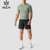 HUCAI Sportswear Private Label Sport T-shirts Splicing Breathable And Comfortable