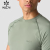 HUCAI Sportswear Private Label Sport T-shirts Splicing Breathable And Comfortable
