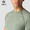 HUCAI Sportswear Private Label Sport T-shirts Splicing Breathable And Comfortable