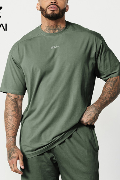 Men's Fitness T-shirt Manufacturer Smooth and Cool Fabric Oversized  Sports Top
