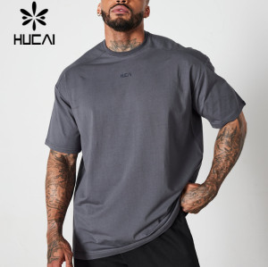 Men's Fitness T-shirt Manufacturer Smooth and Cool Fabric Oversized  Sports Top