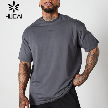 Men's Fitness T-shirt Manufacturer Smooth and Cool Fabric Oversized  Sports Top