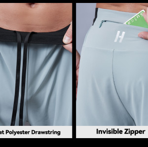 Autumn Workout Shorts with Inner Compression Layer|Hucai Activewear Manufacturer
