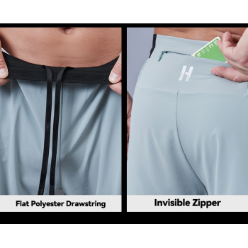 Autumn Workout Shorts with Inner Compression Layer|Hucai Activewear Manufacturer